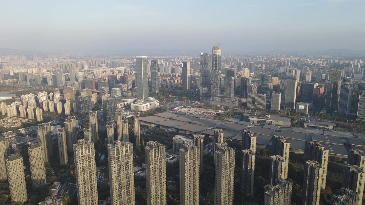 江苏南京城市风光旅游景区地标建筑航拍 