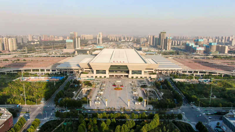 河南郑州城市风光航拍摄影图