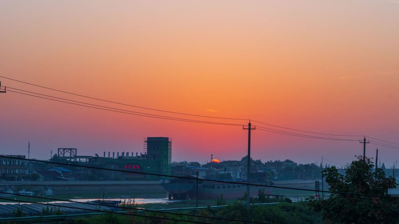 清晨早晨太阳日出延时摄影 7