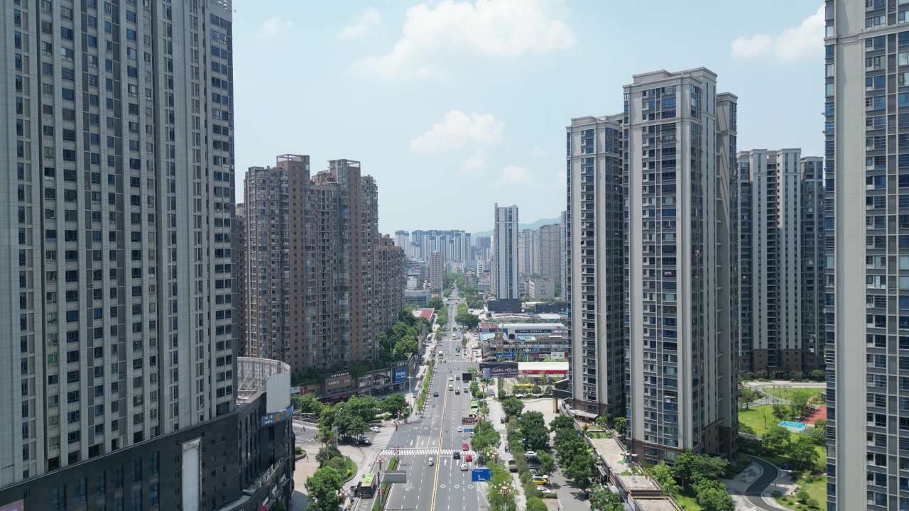 福建三明建设新市北路航拍