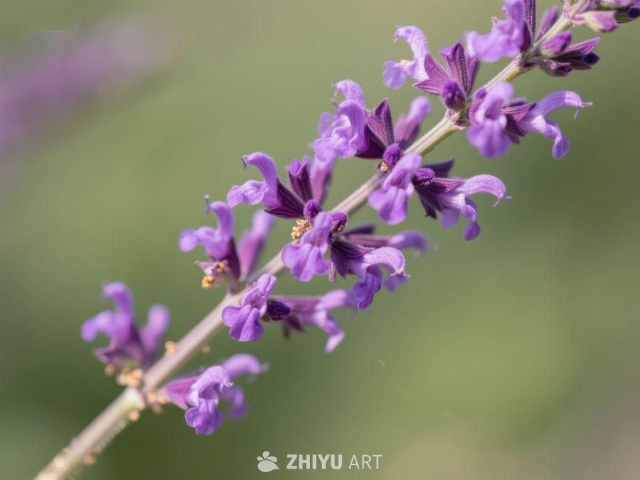 紫色花朵的特写 708