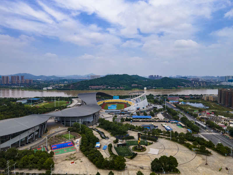湖南株洲城市风光航拍