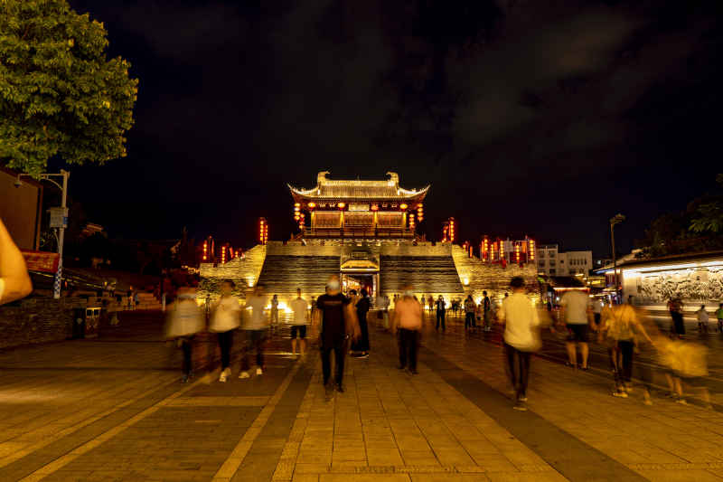 江西赣州江南宋城夜景灯光