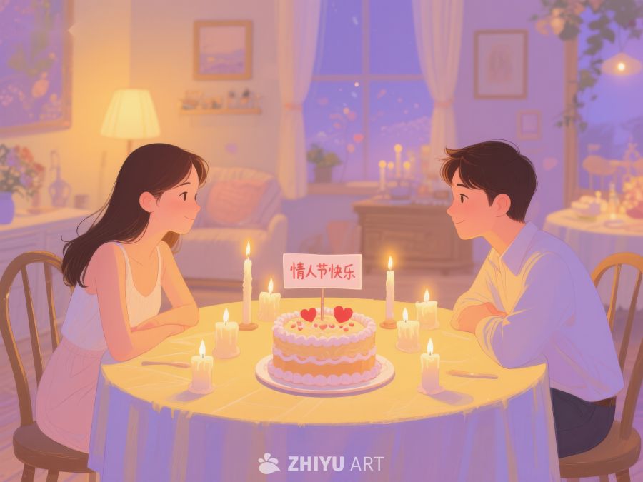 情侣共度浪漫晚餐 523