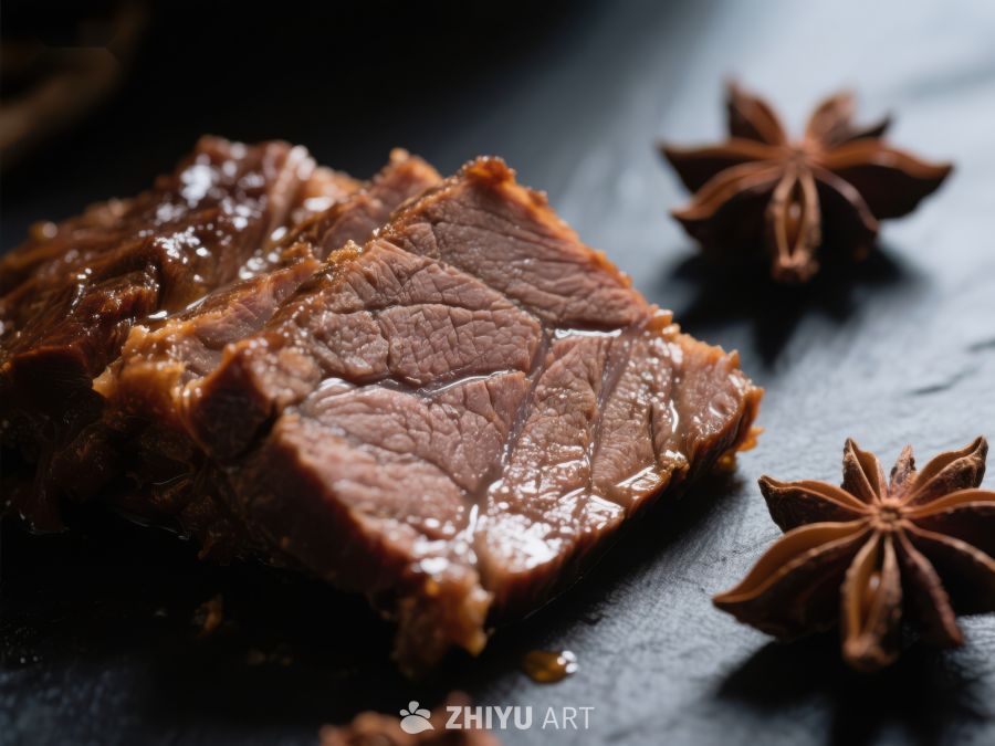 香料点缀的熟牛肉切片 1659