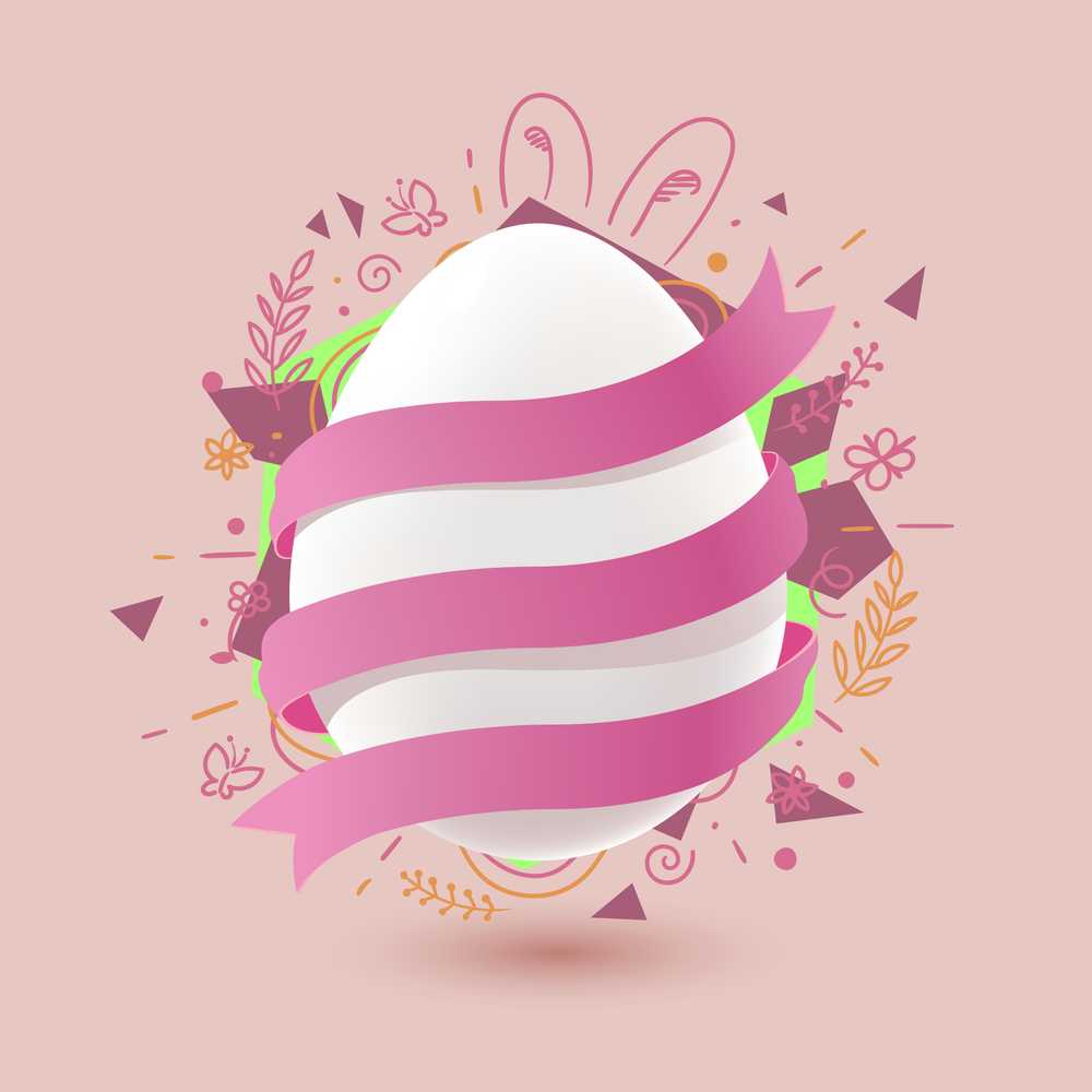 复活节鸡蛋多彩春颜色开朗盛开胶带鲜花白粉红色