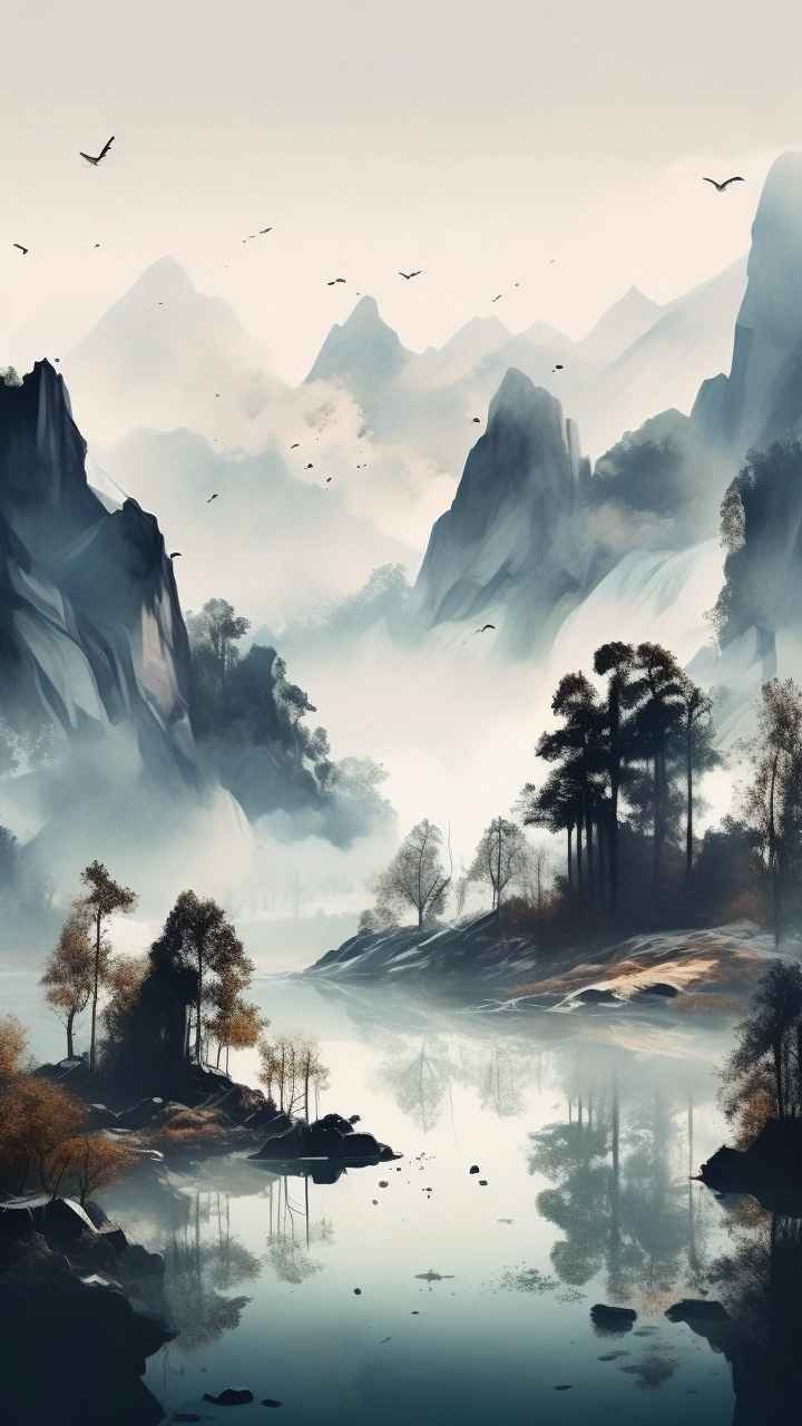 山水画国风背景 37