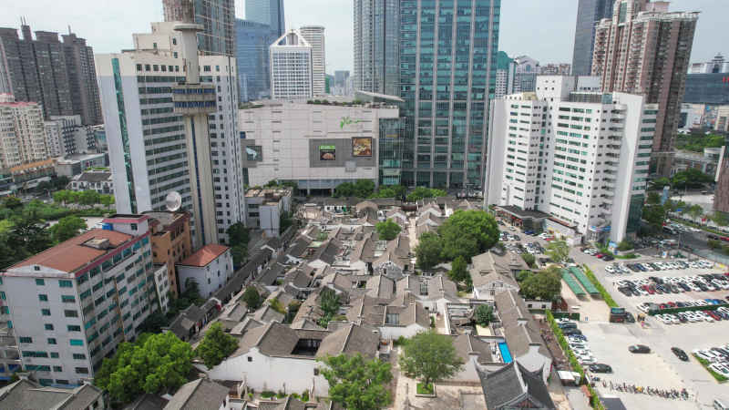 航拍 江苏 无锡 秦邦宪故居 
