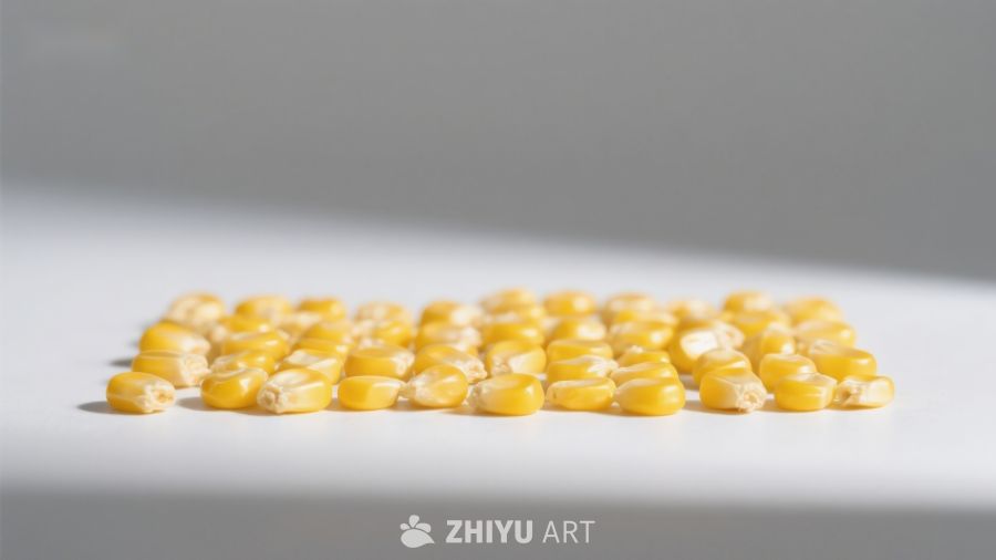 整齐排列的玉米粒