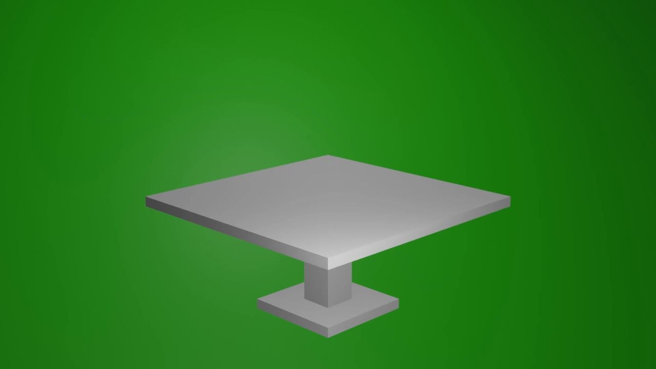 无限循环3D升降桌动画绿屏抠像固定镜头