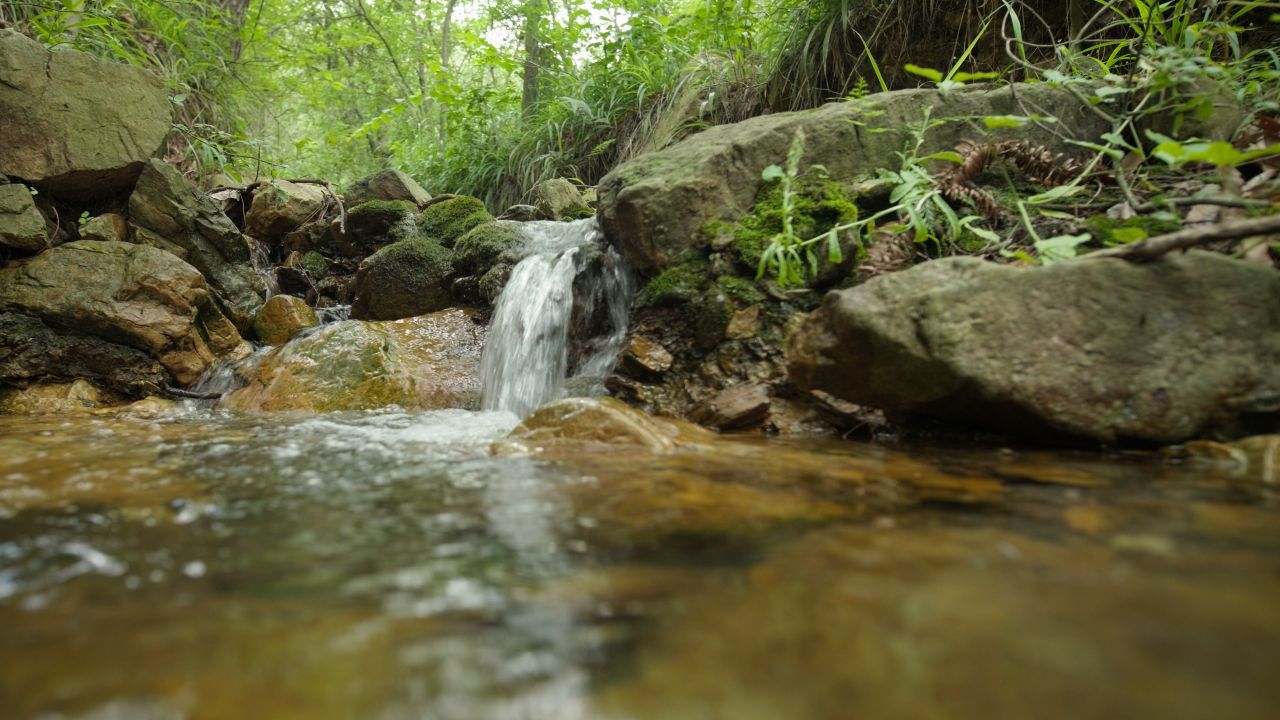 清澈山泉水温泉矿泉水小溪山涧 26