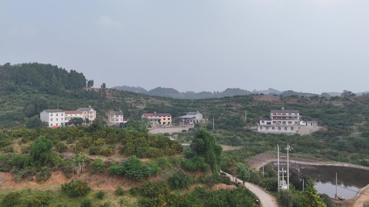 航拍乡村宁静风光