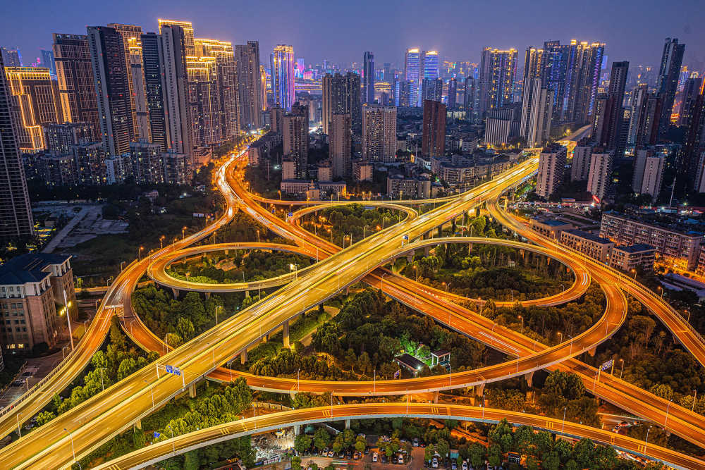武汉立交桥夜景