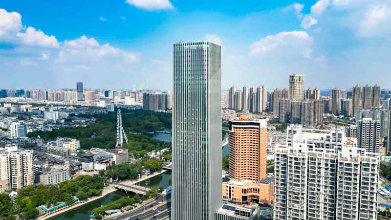 安徽合肥城市风光航拍图 