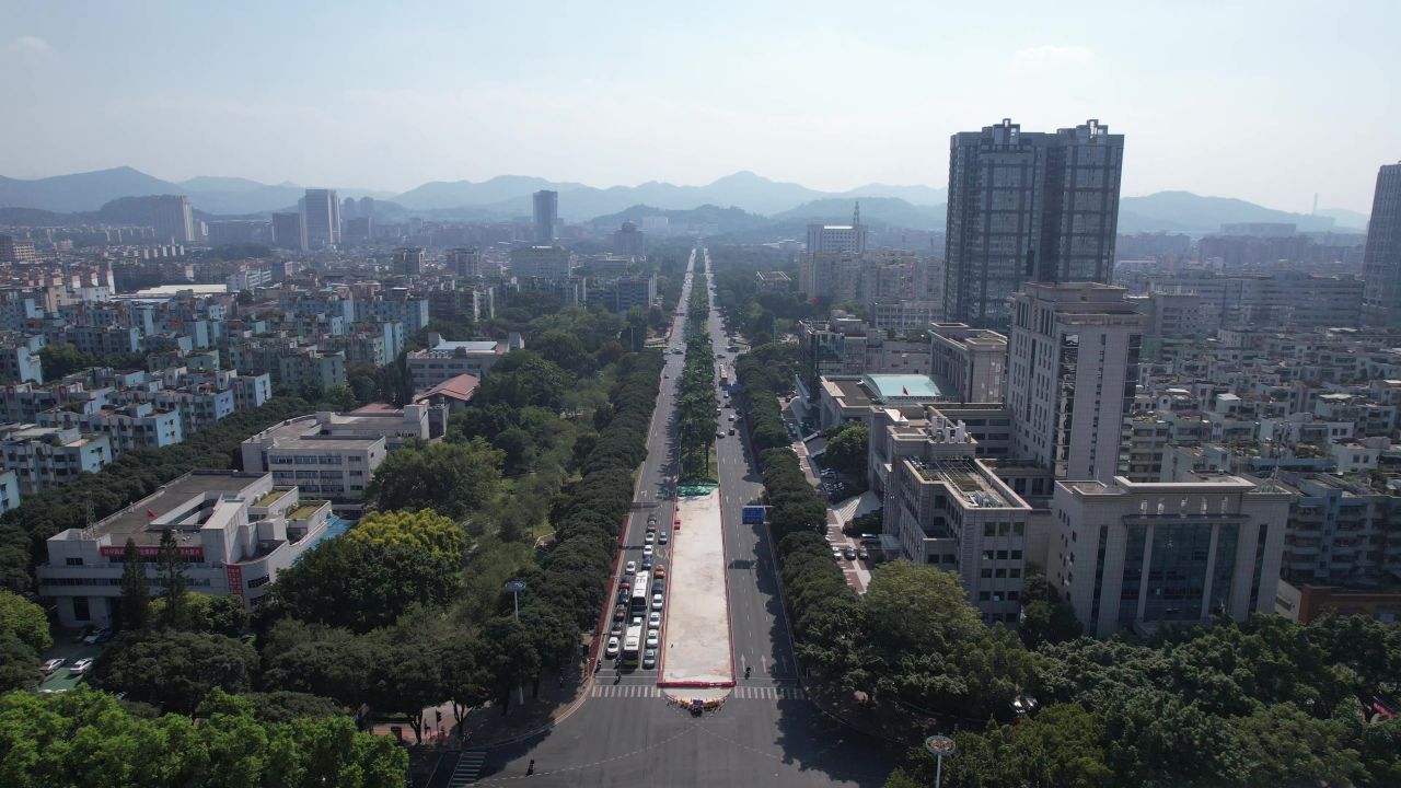 广东中山城市交通航拍