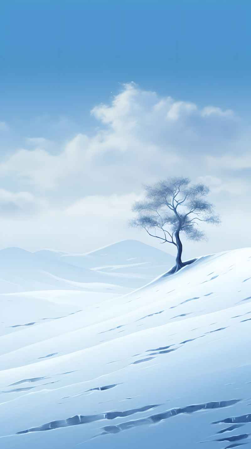 冬季冬天雪景唯美背景 34