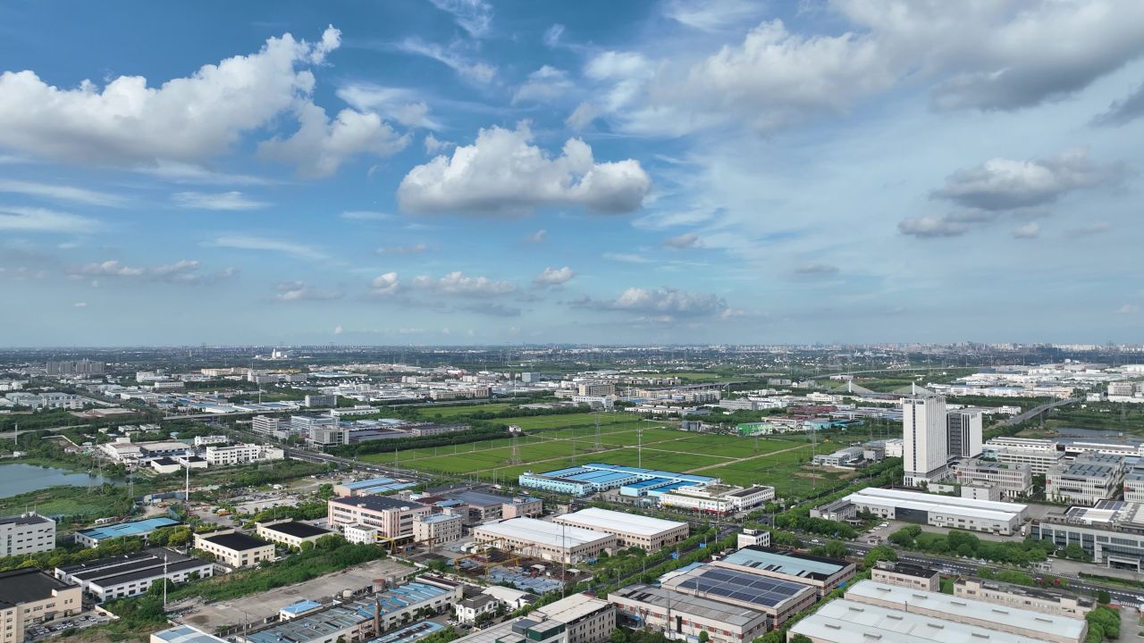4K航拍江苏昆山城市大景风光 4