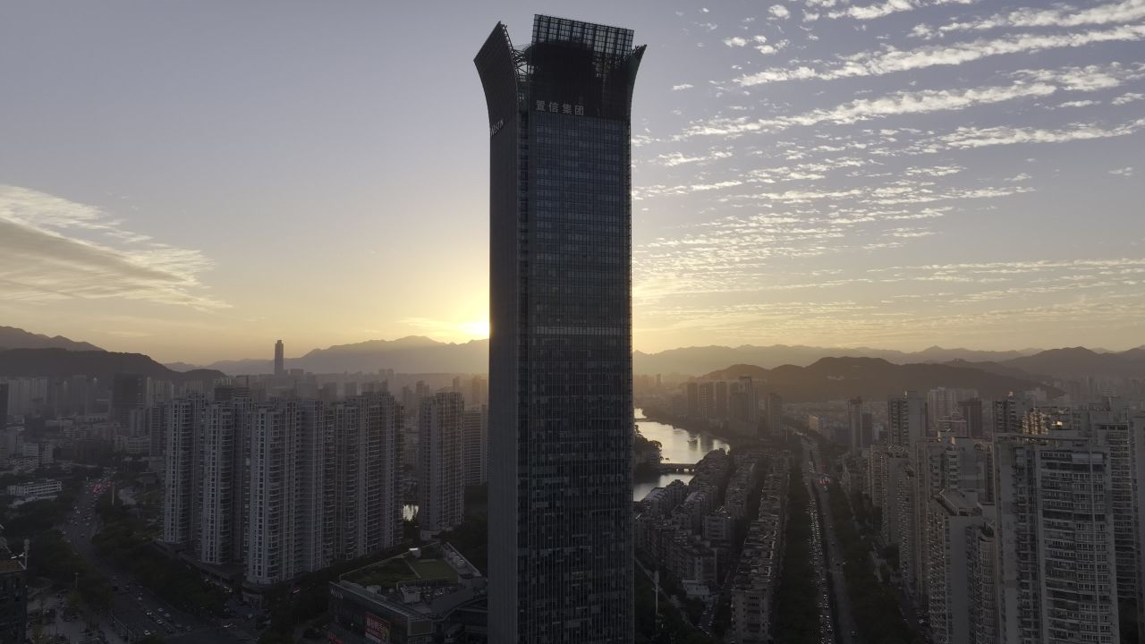 温州城市晚霞和夜景 1