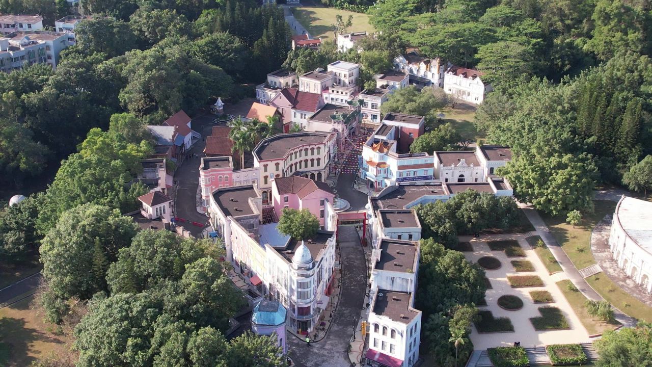 广东中山影视城5A景区航拍
