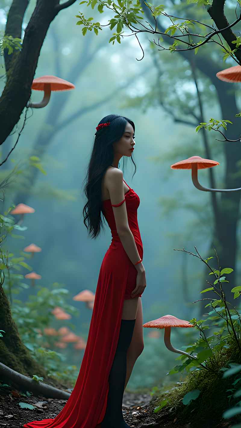 红色女子户外拍摄系列高清艺术视觉 79