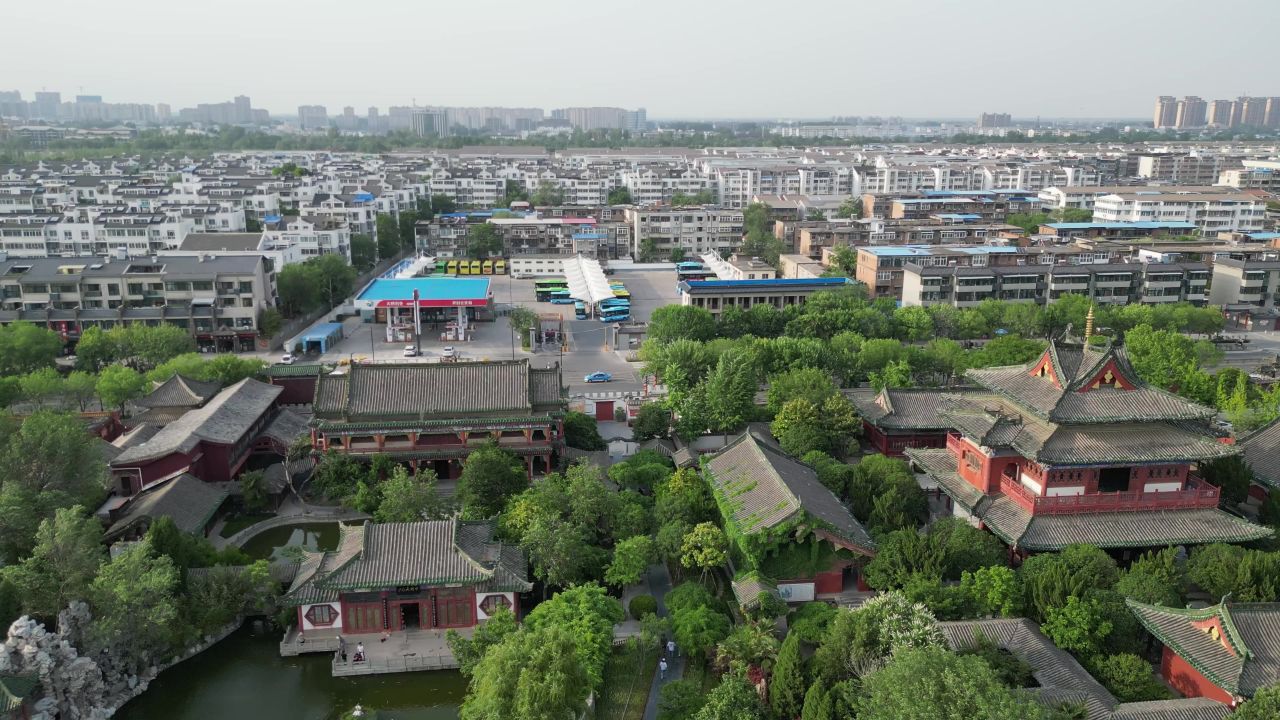 航拍开封天波杨府