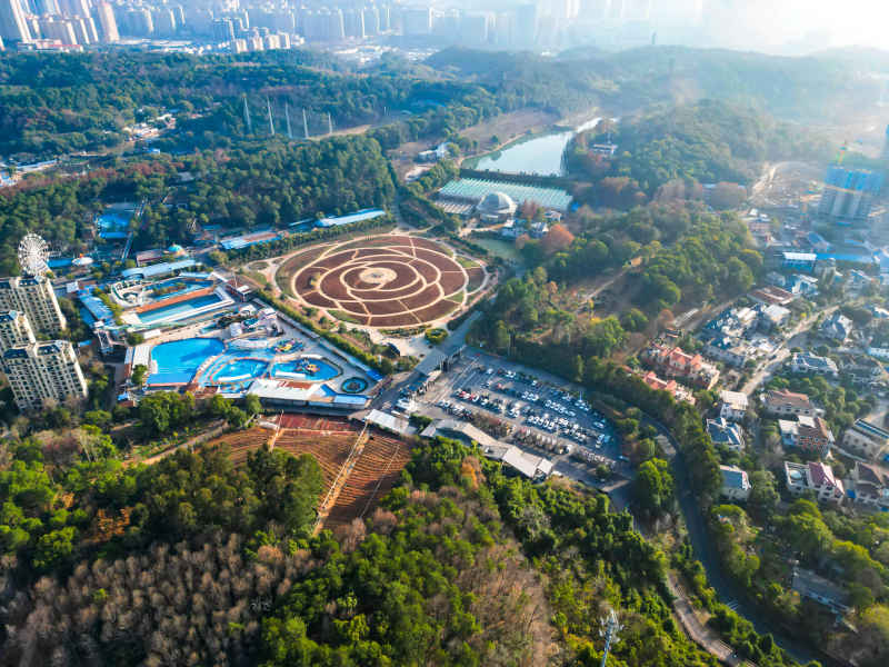 湖南省植物园航拍摄影图