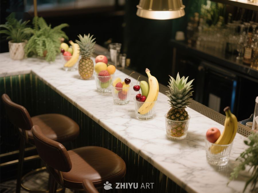 吧台上的热带水果与甜点 2