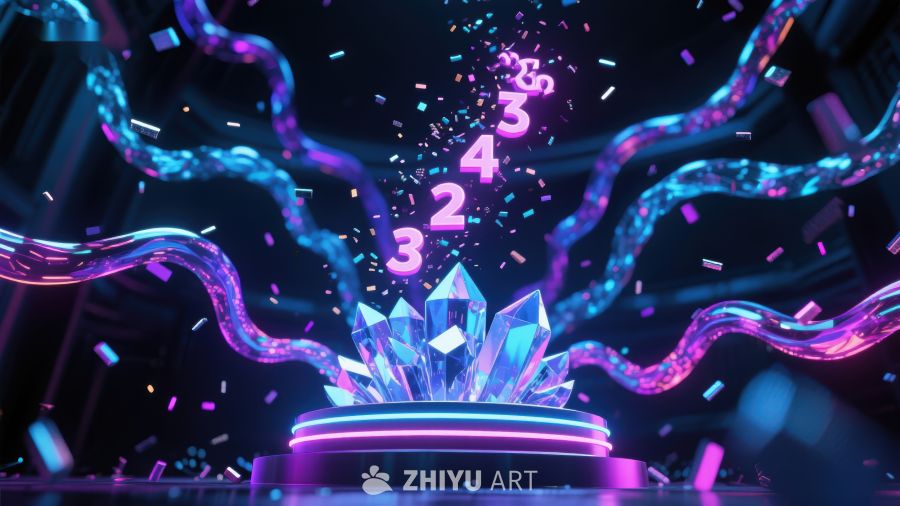数字与水晶的未来科技场景 539