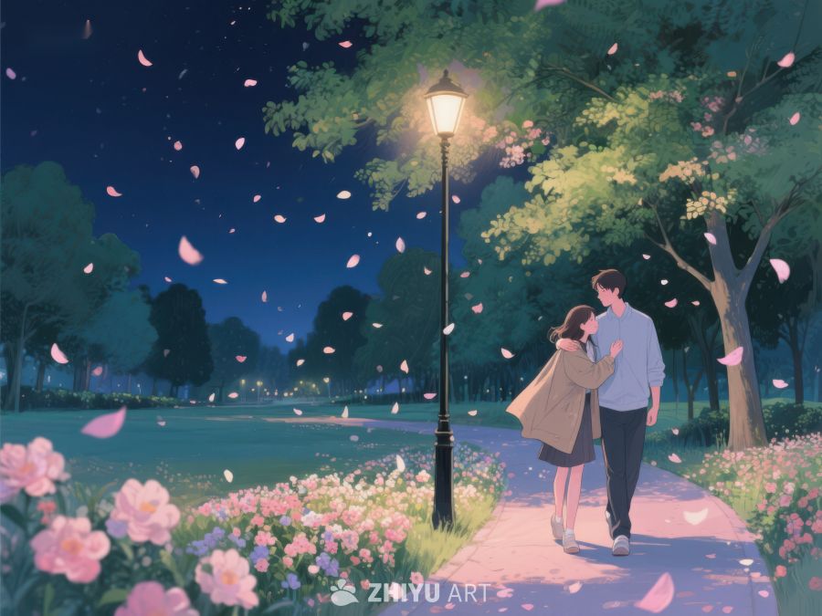 夜色下的浪漫散步 1019
