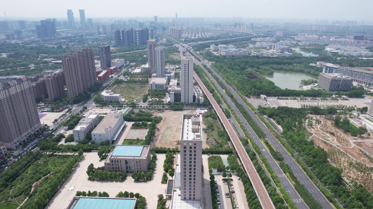 河南郑州城市风光航拍
