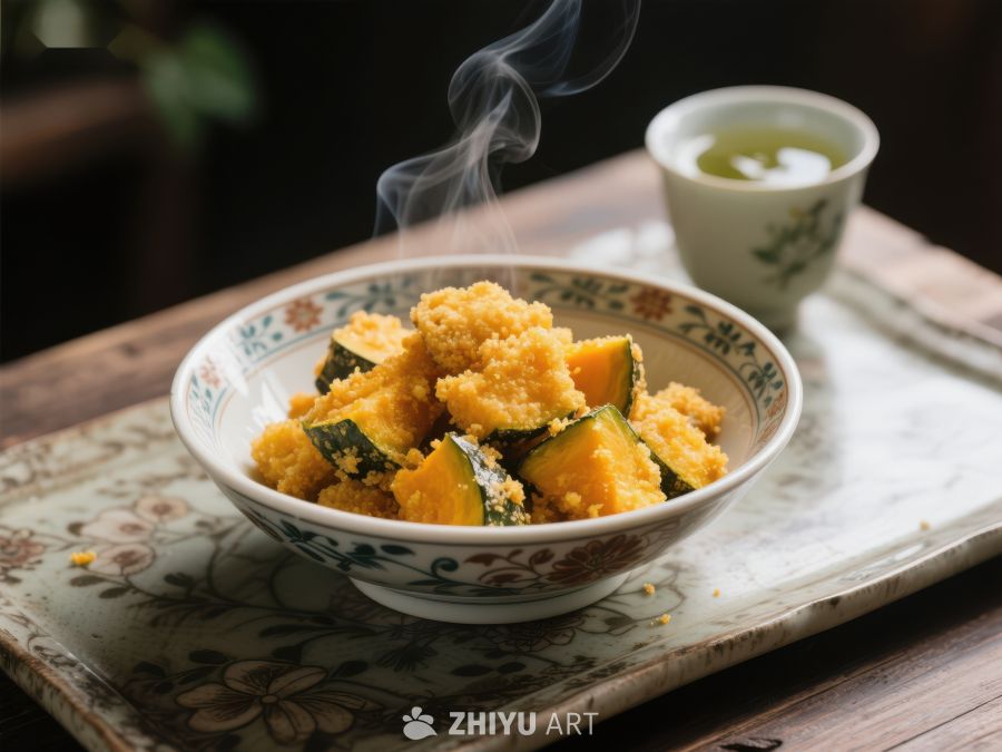 热腾腾的南瓜料理，搭配茶香四溢 828