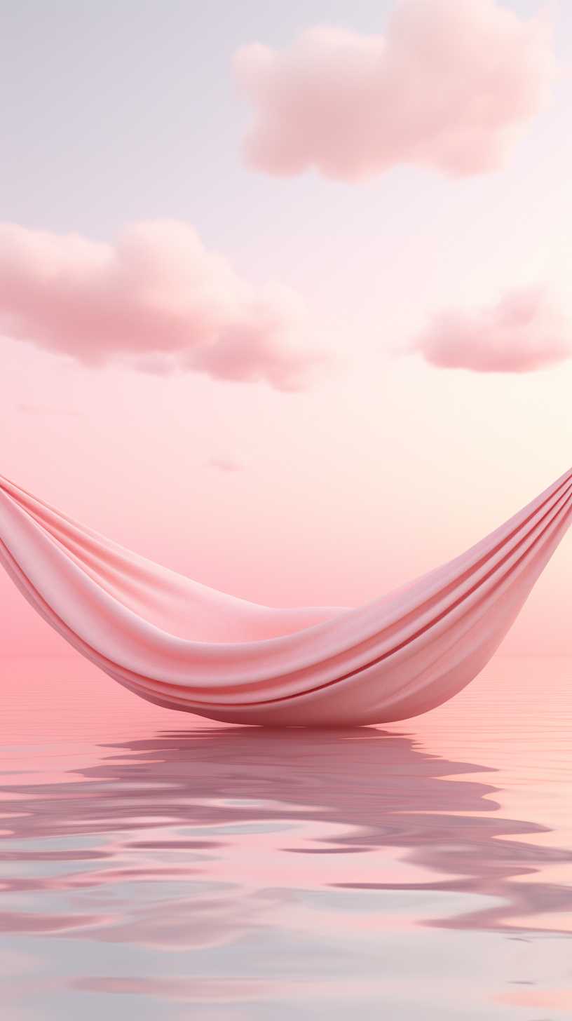 粉色吊床海景