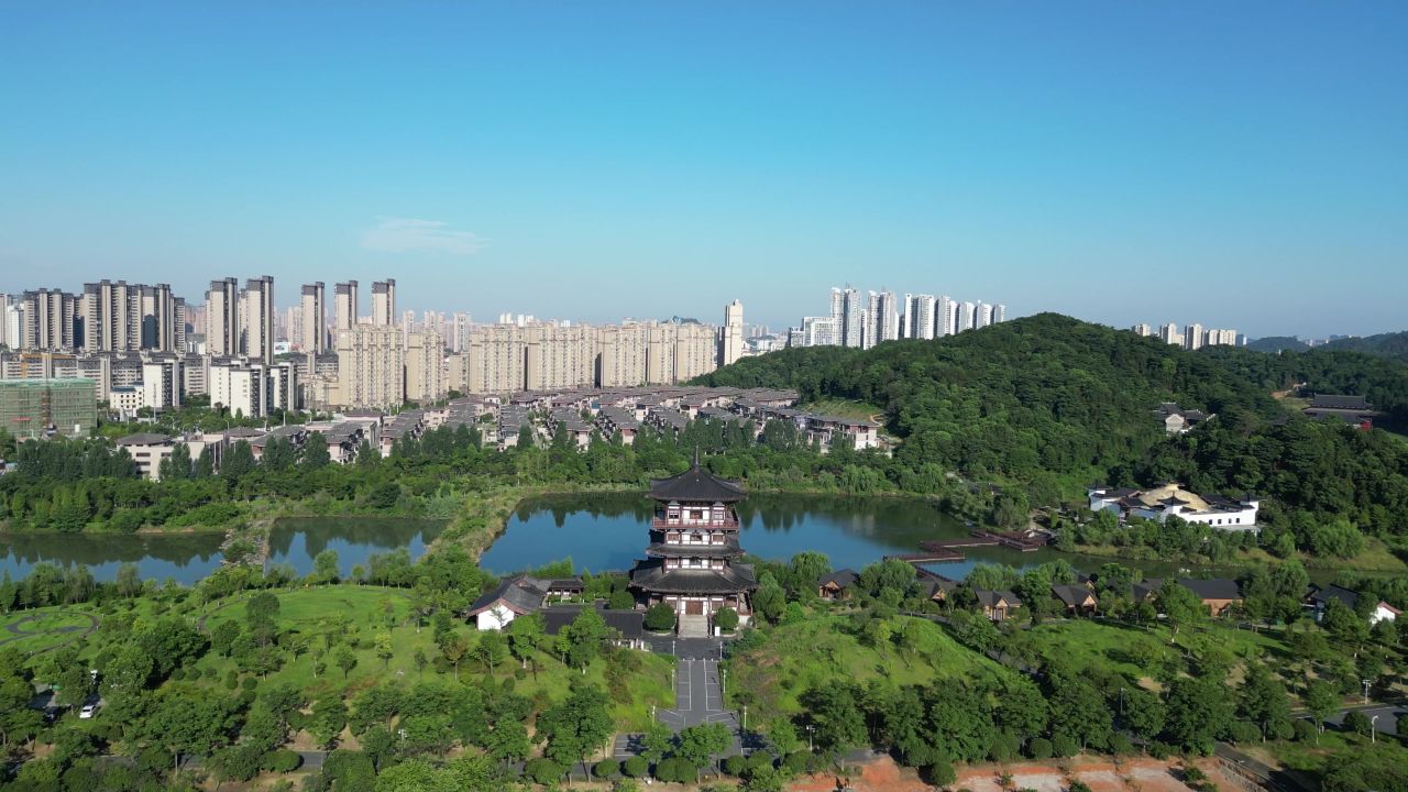 航拍宜春禅都文化博览园