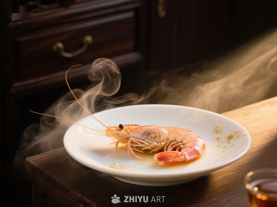 热气腾腾的虾料理 783