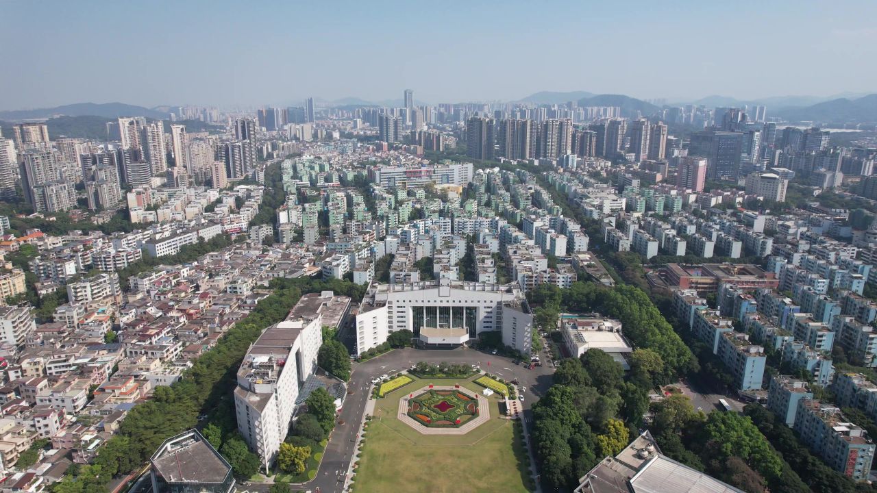  广东中山市政府航拍