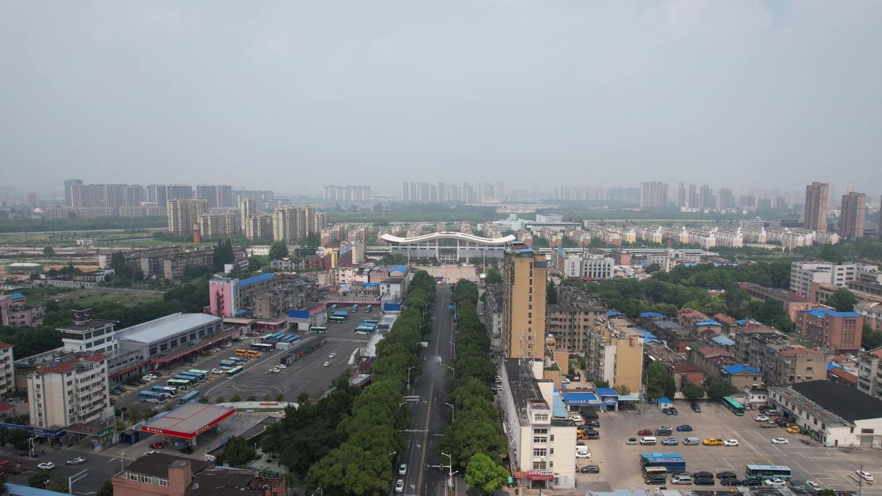 安徽滁州城市建设航拍 