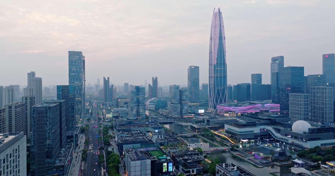 宁波城市建筑风光航拍 21