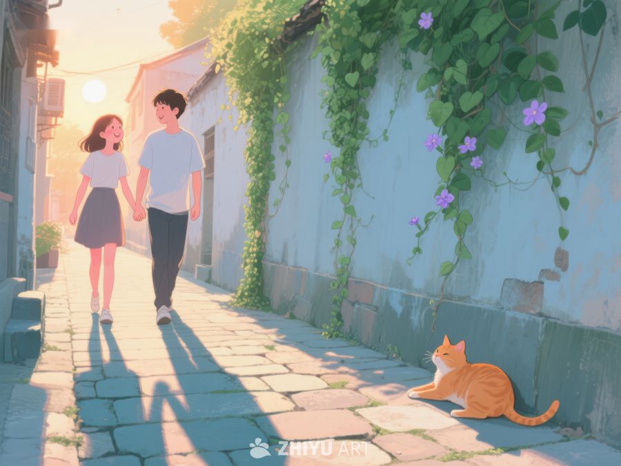 巷中漫步，猫影相伴 939