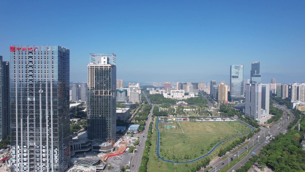 广东惠州城市风光航拍 