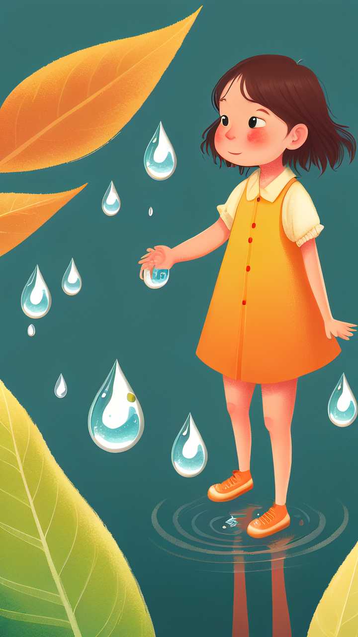 露水插画水滴
