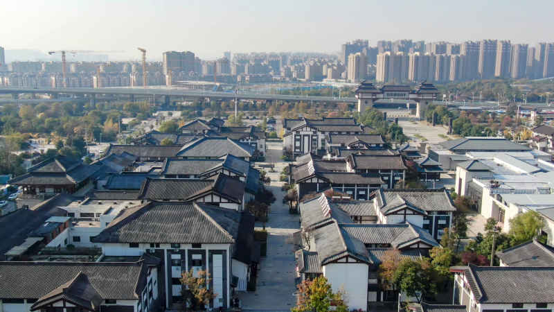 湖南湘潭城市风光航拍 