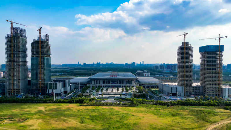 安徽合肥城市风光航拍图 