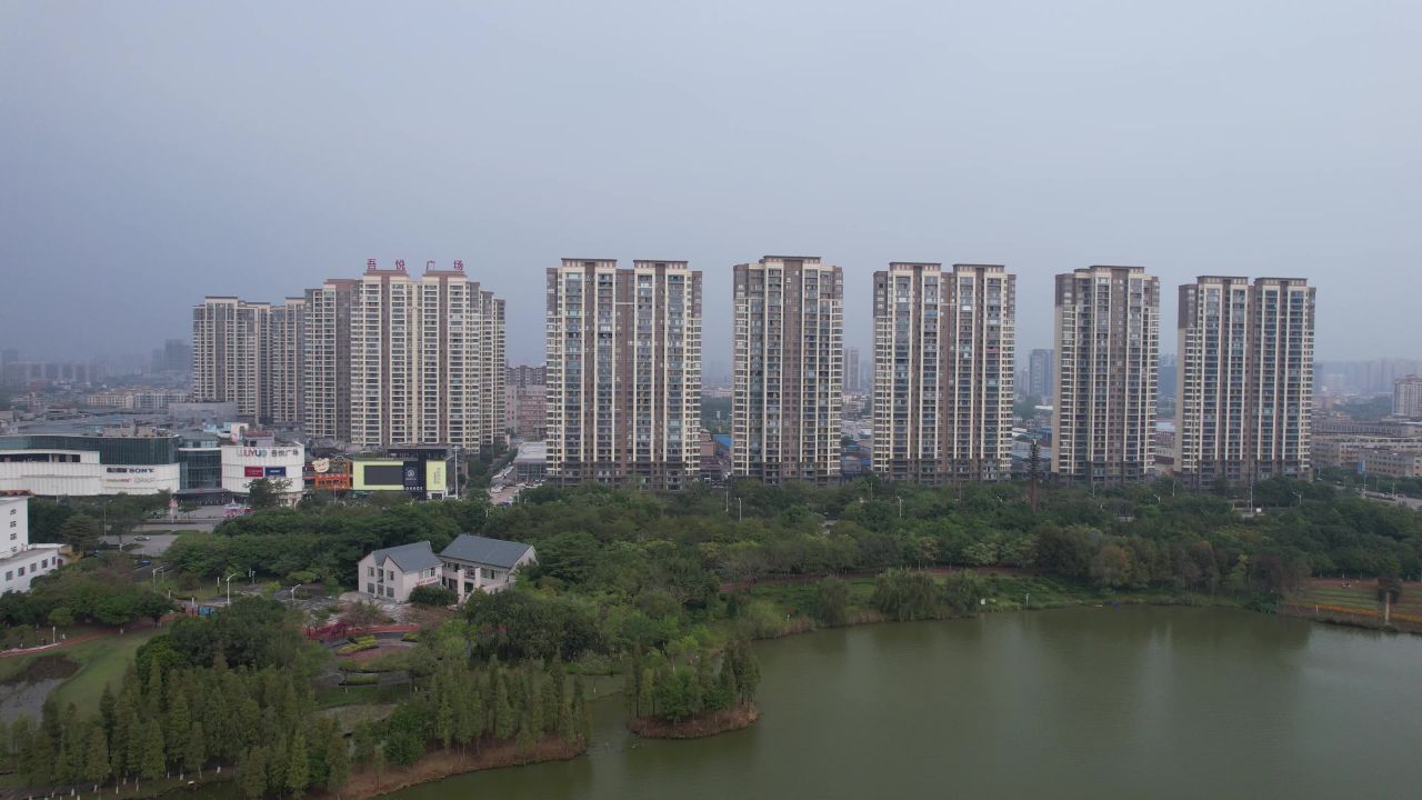  广西钦州城市风光城市建设航拍