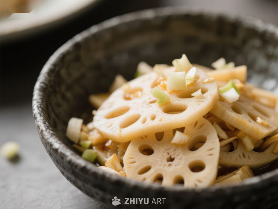 莲藕片拌菜，清新爽口 801