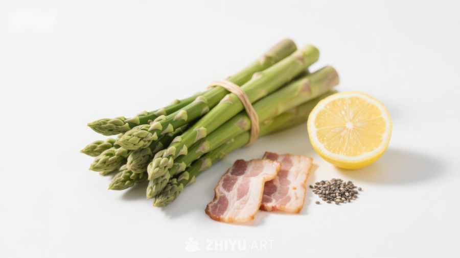 芦笋培根柠檬食材组合