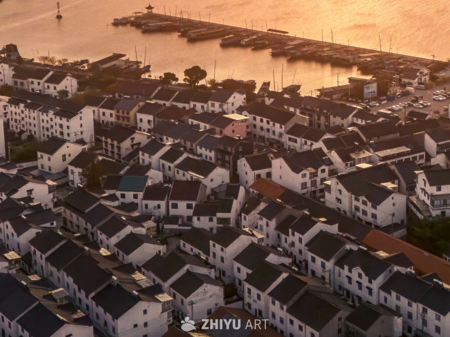 苏州深秋渔港村日出 3