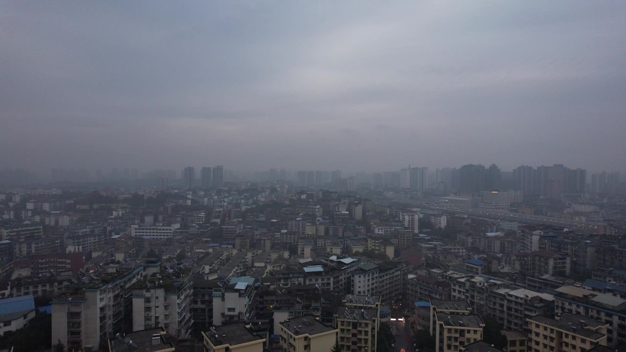 湖南怀化清晨云海迷雾航拍 