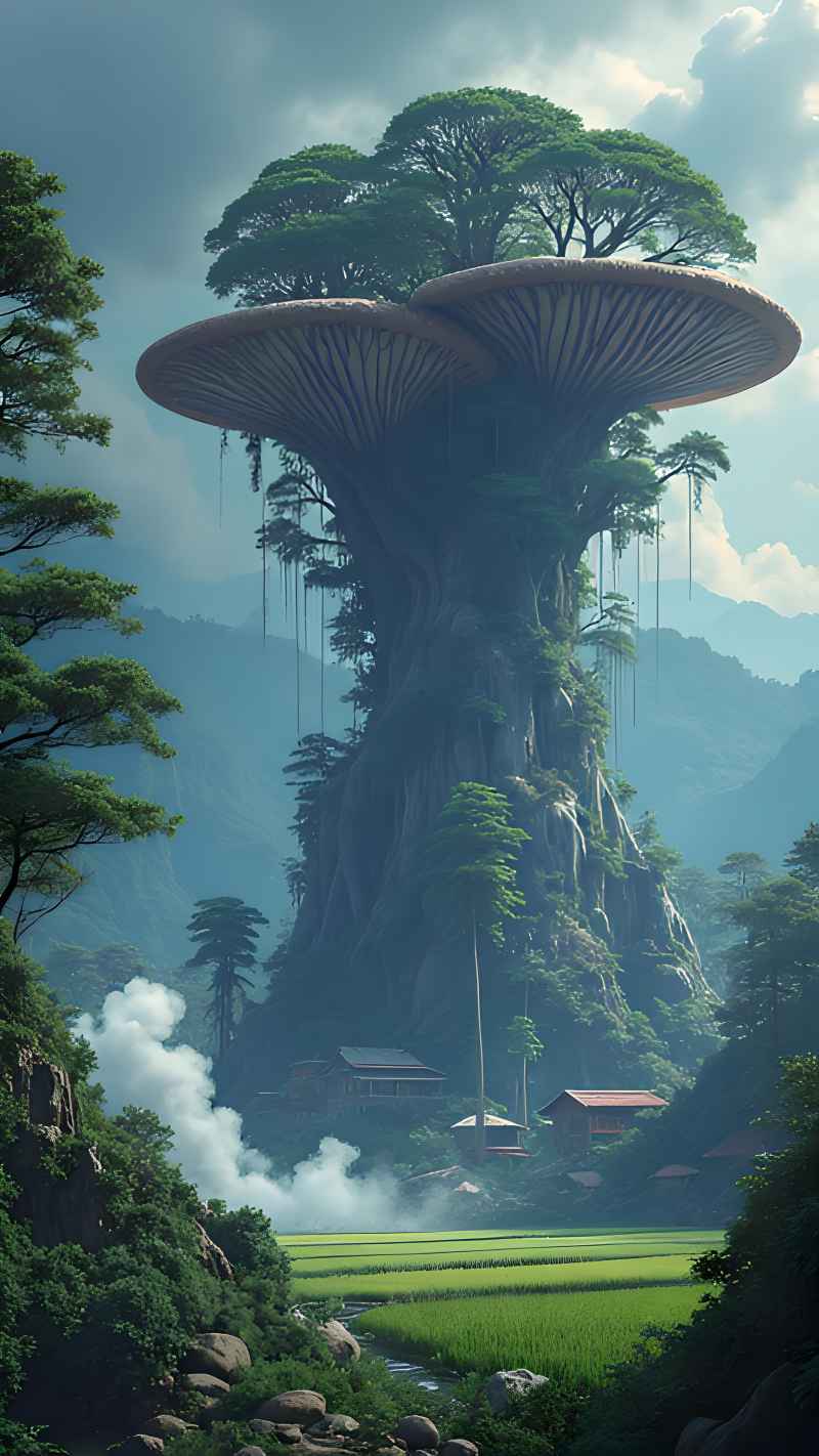 未来风格大自然森林超自然风景画质 21