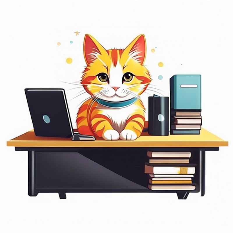 办公室勤劳的猫咪 1