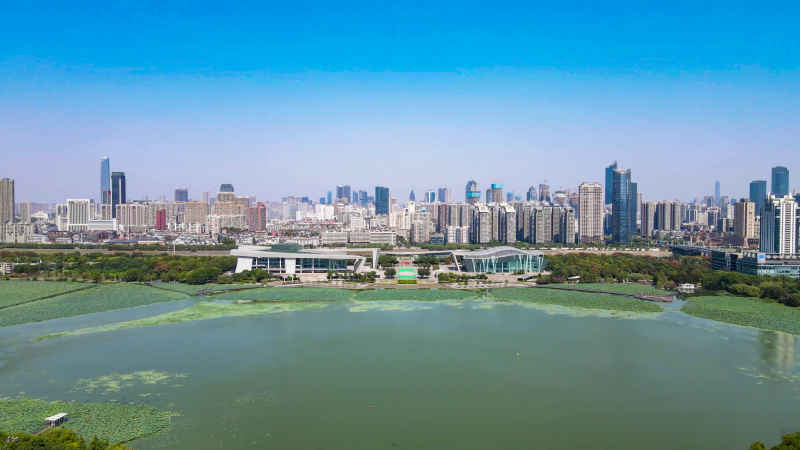 湖北武汉城市建设航拍摄影图 
